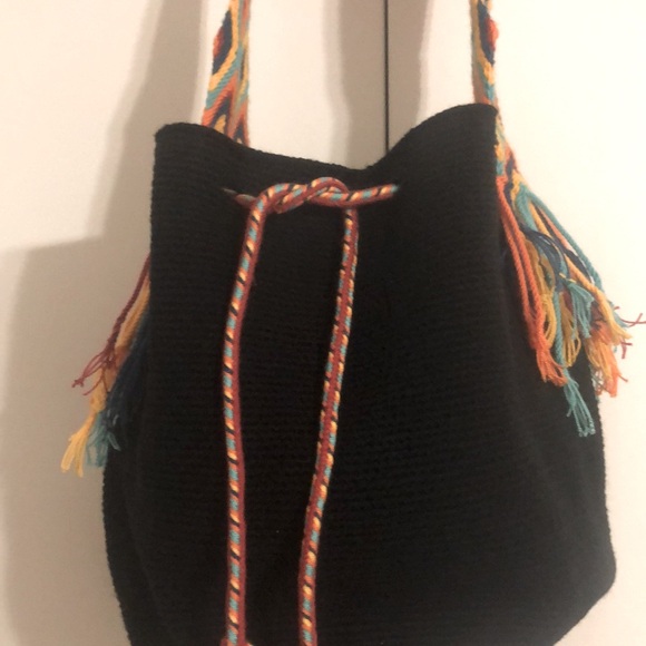 NWOT Authentic Wayuu Indians ethnic crochet mochila bag - Picture 10 of 11